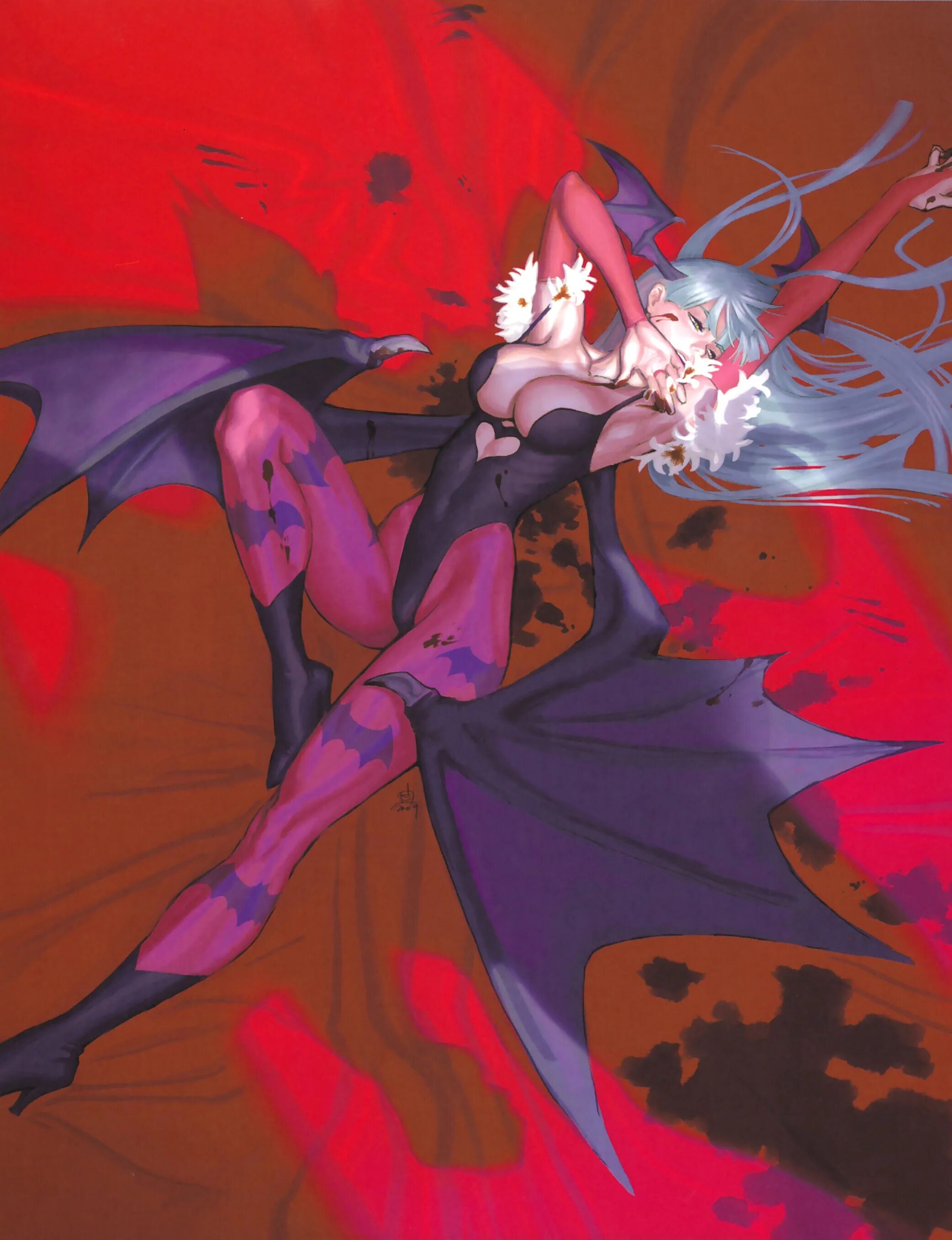 Daily life with succubus. Морриган вампир. Darkstalkers Морриган Эйнсленд. Morrigan_aensland Blood.