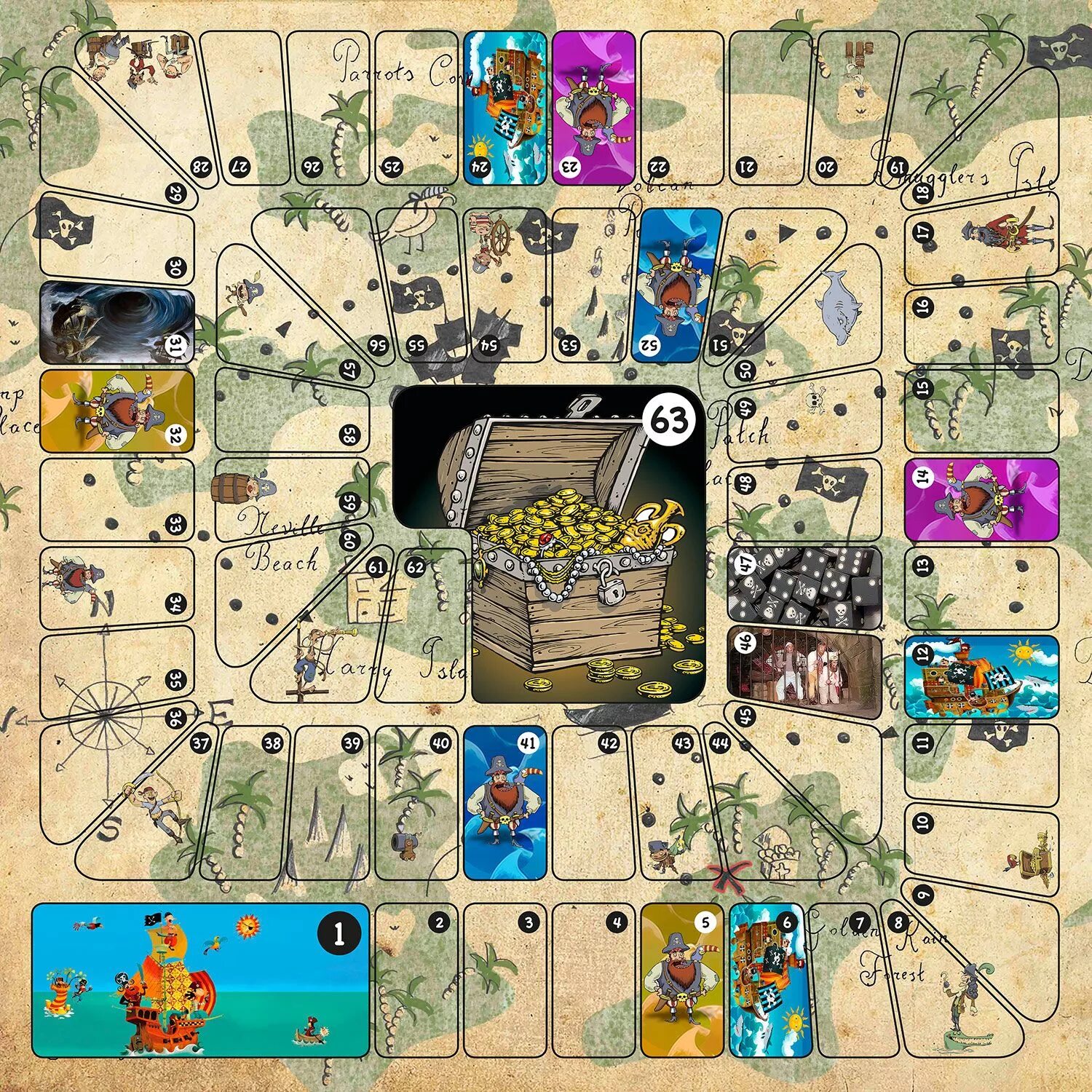 Главная карта в игре. Игра ходилка сокровища Флинта. Игра ходилка сокровище острова пиратов. Карта настольной игры. Поле для настольной игры.