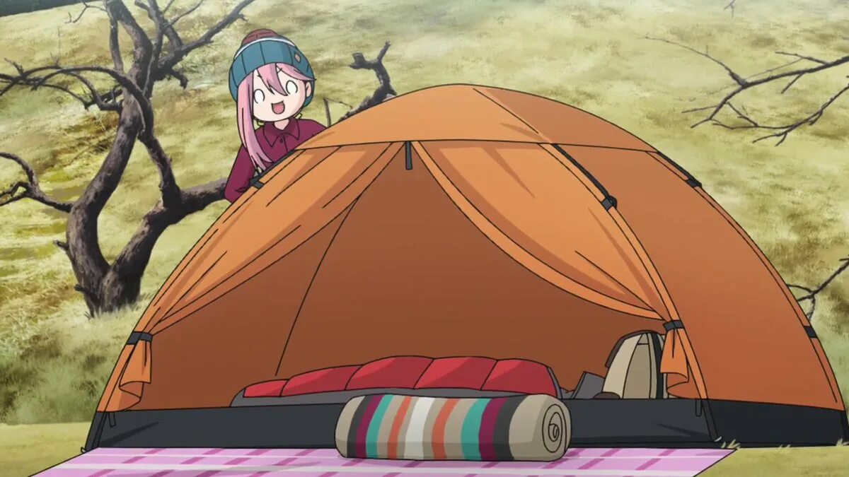 Yuru Camp палатка. Лагерь на свежем воздухе Yuru Camp.