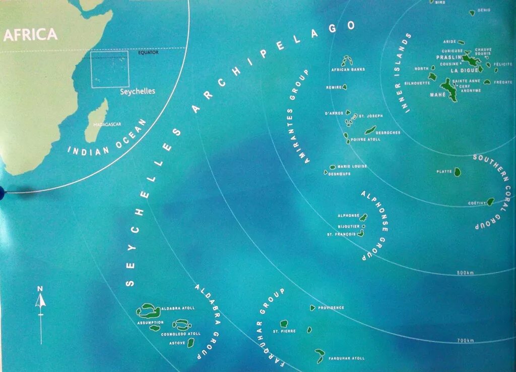 Карта Сейшельских островов на карте. Амирантские острова на карте.