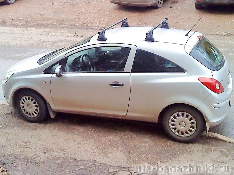 Opel Corsa 2008 багажник на крышу. Багажник на крышу Opel Corsa d. Рейлинги Opel Corsa d. Багажник на крышу автомобиля Опель Корса д. Opel corsa багажник