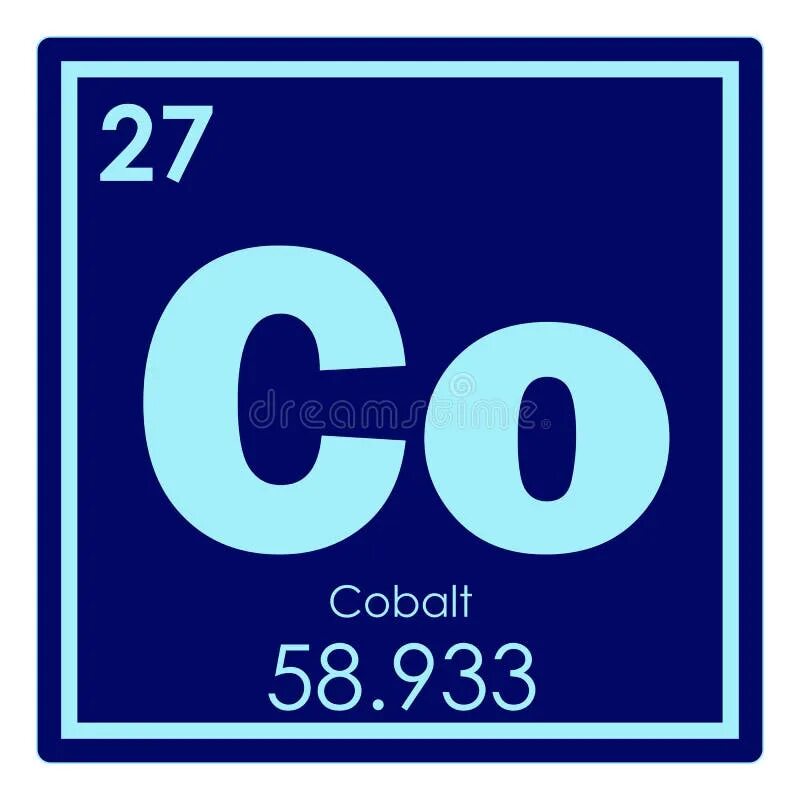 Cobalt chemical element Royalty Free Vector Image