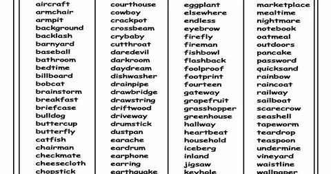 Compound nouns примеры