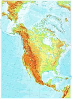 Mapa Norteamerica Fisico Store www.my-stoffe.de