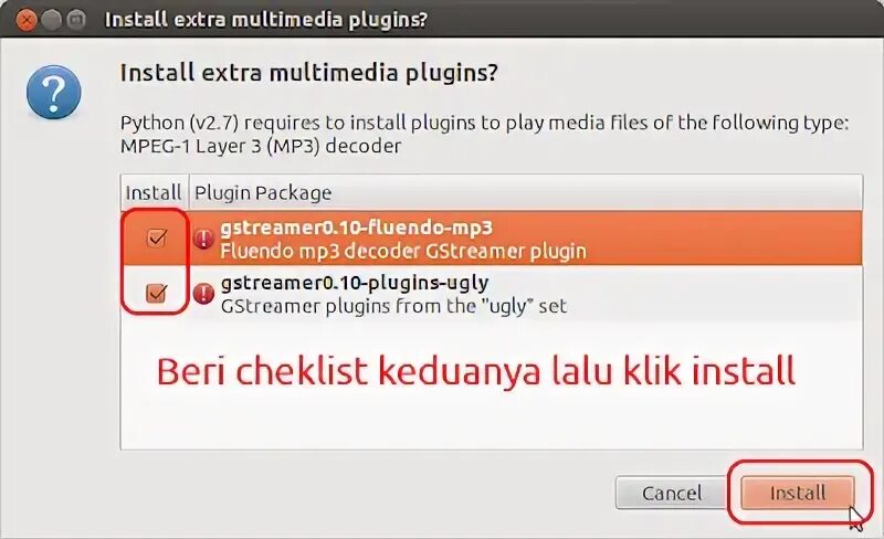 Install required plugins. Install required plugins