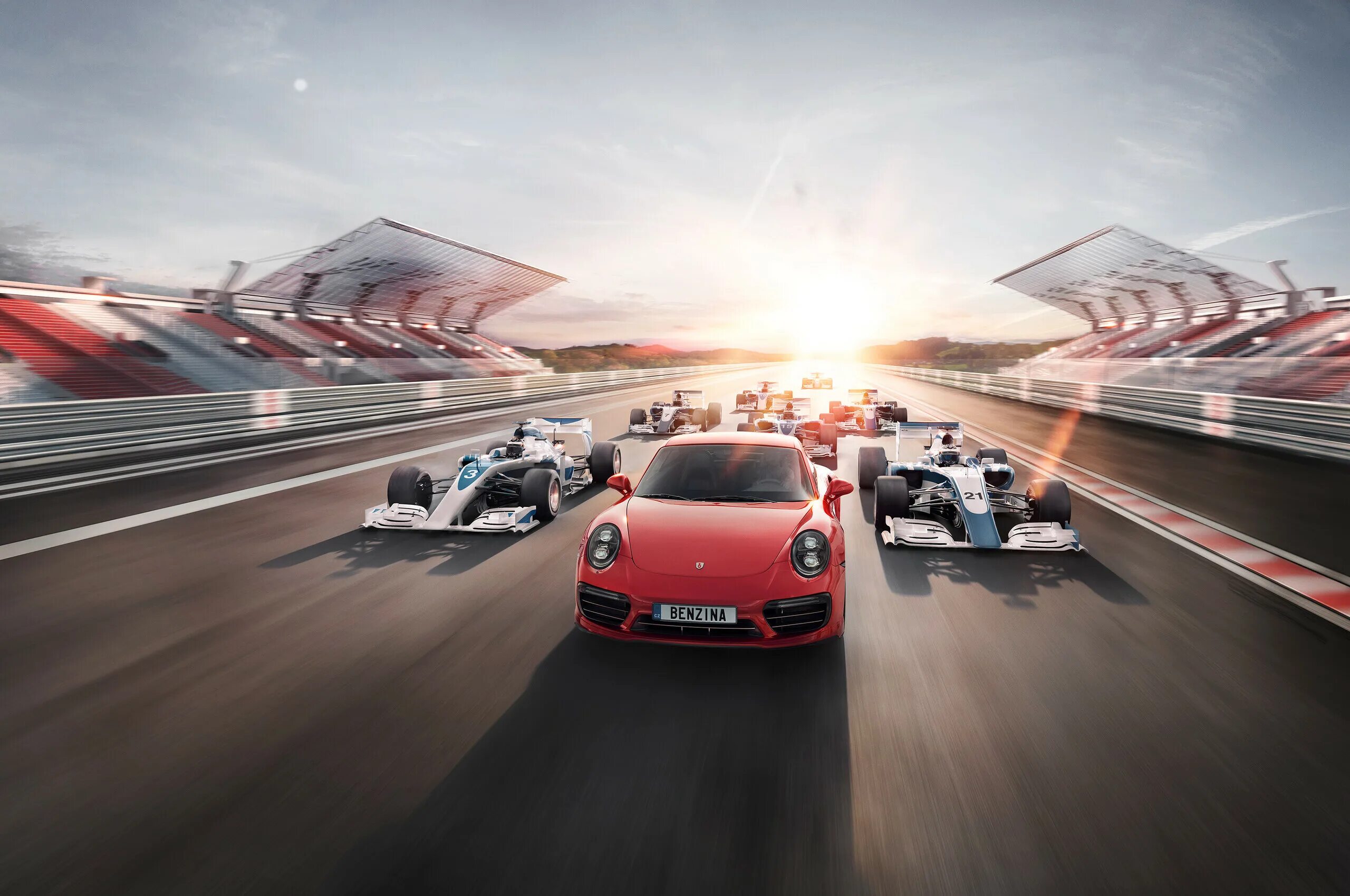 4 гонки на трассах. Porsche 4k. Porsche f1 car. Гоночная трасса. Машины на старте.