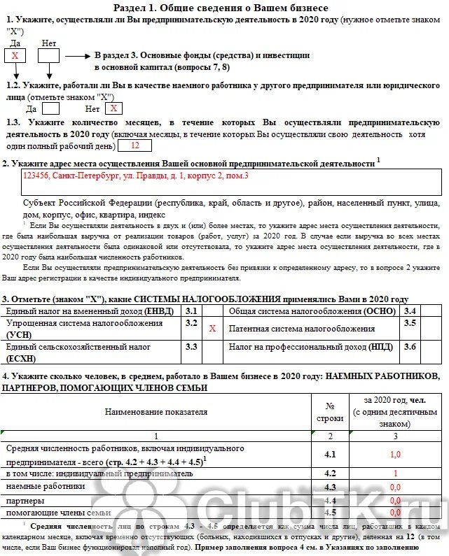 Отчет ип сведения о деятельности ип