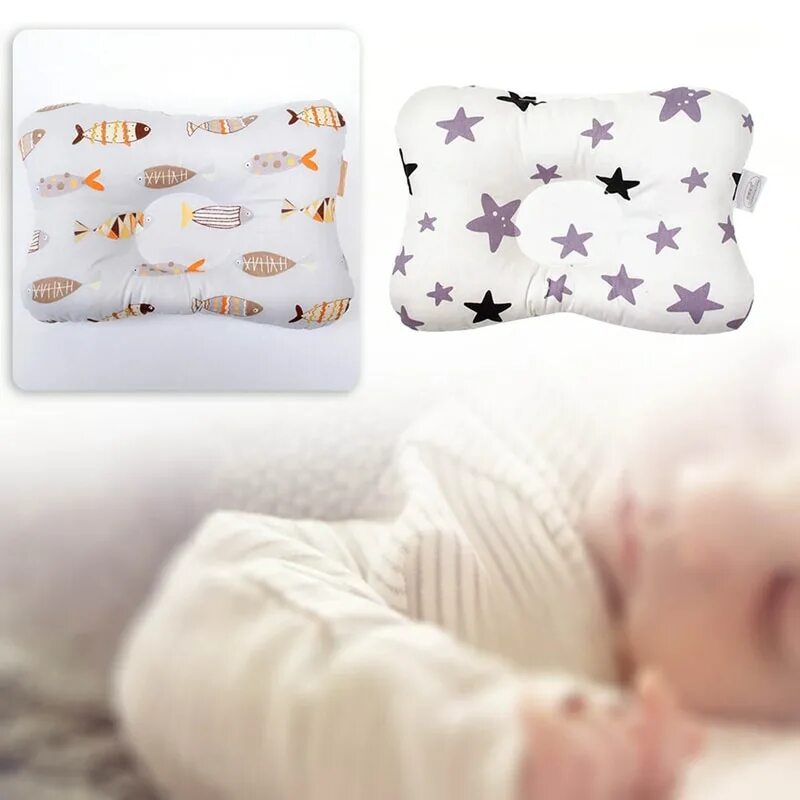 Подушка для новорожденных. Специальная подушка для грудничков. Подушка для сна для малышей. Подушка для новорожденных для формирования головы.