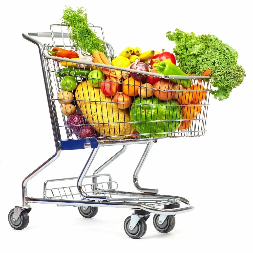 Тележка с продуктами. Супермаркет. Grocery магазин. Тележка Маркета с продуктами. Product cart