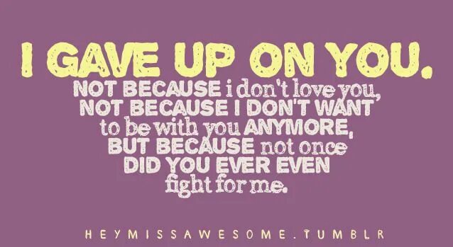 I don't Love you. I dont Love. Dont Love you. Did you ever wanted