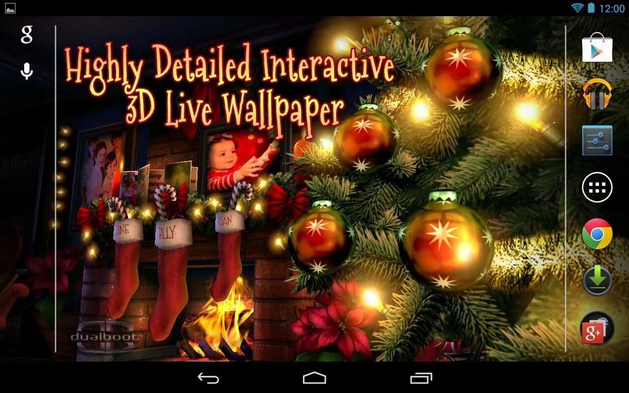 Есть новогодняя версия. Christmas Live Wallpaper новогодние живые обои. Новогодние живые обои 3d для андроид. Живые обои Рождество для андроид. Android новый год.