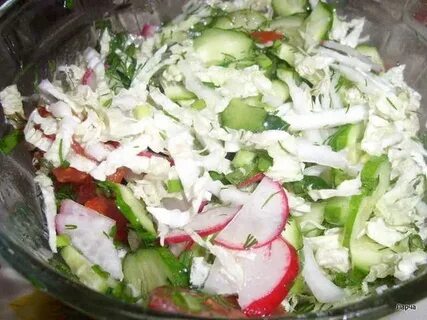 Салат из капусты с огурцом калорийность