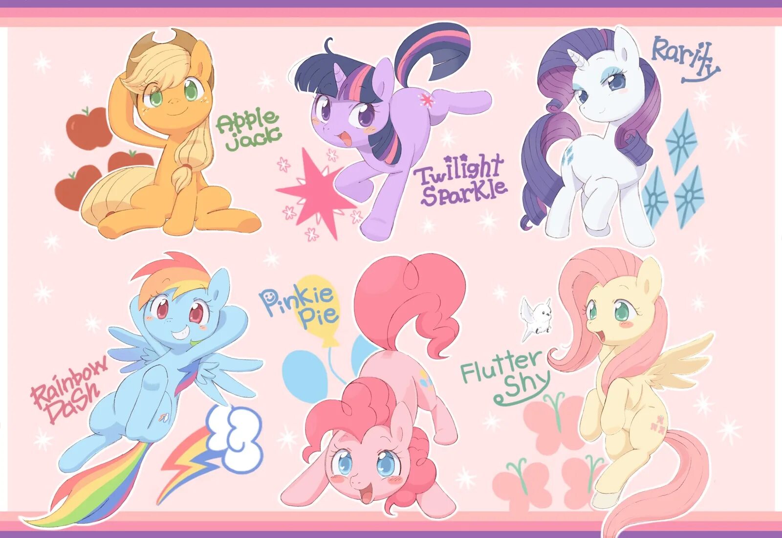 Пони имена. My little Pony имена. My little Pony персонажи с именами. Имена поняшек. Pony english