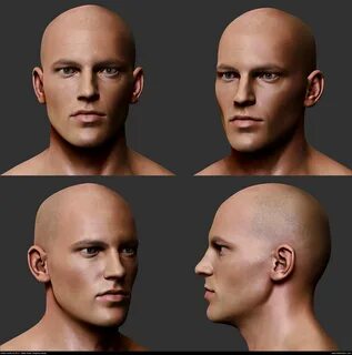 female face reference front and side