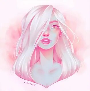 Бело розовые арты