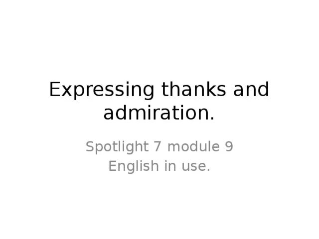 Spotlight 7 module 9a