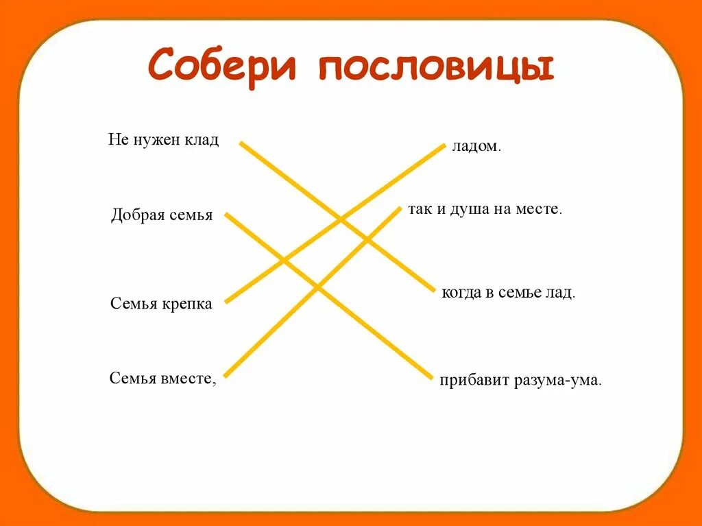 Согласие в семье достаток. Собери пословицу. Собери части пословиц. Собери пословицы и поговорки. Игра «Собери пословицы».