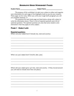 Biography of a writer 5 grade