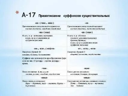 15 слов с суффиксом