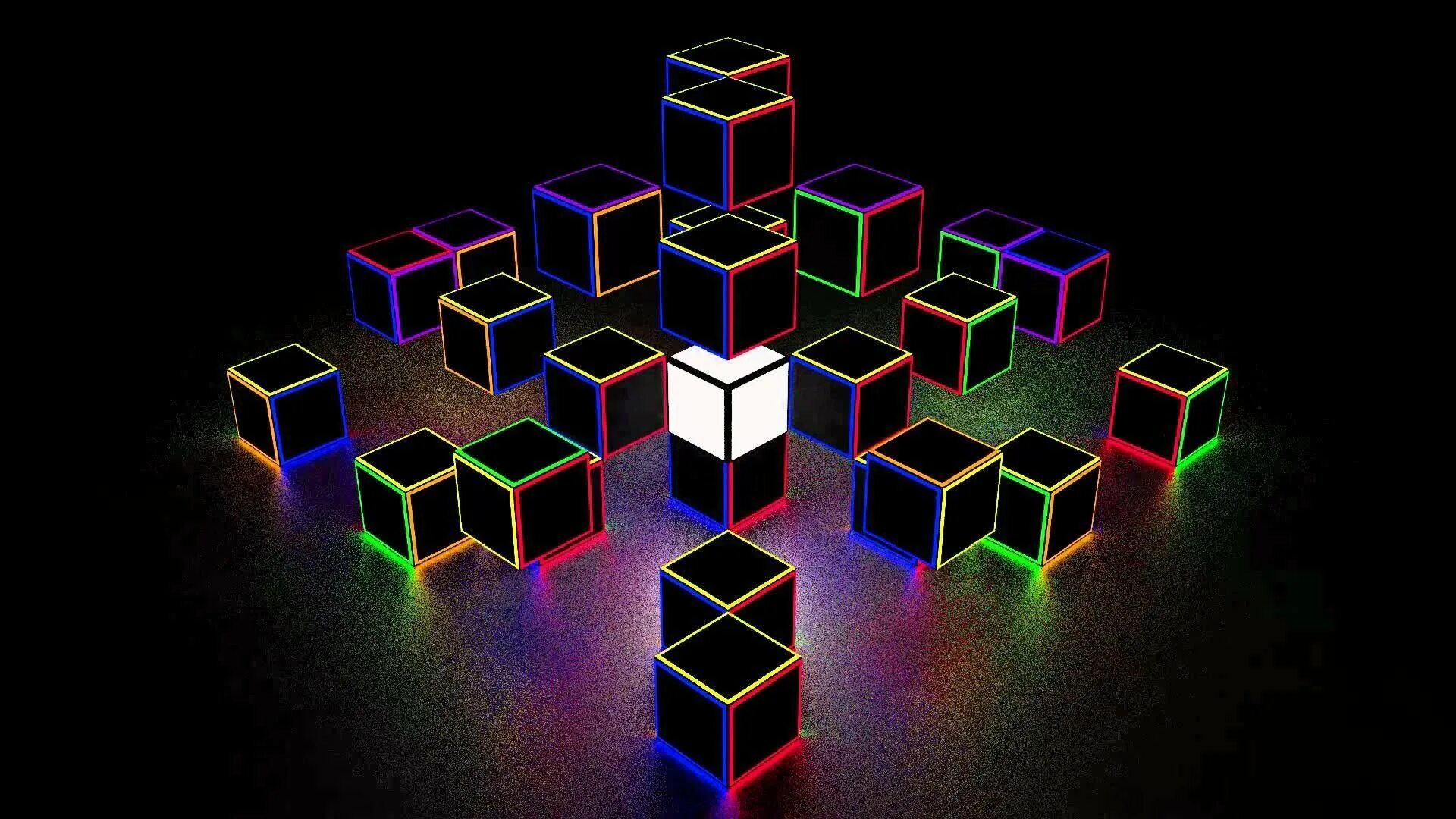 Xross cube. Кубик Рубика 3d. Разноцветные кубики. Красивые кубики. Неоновые кубики.