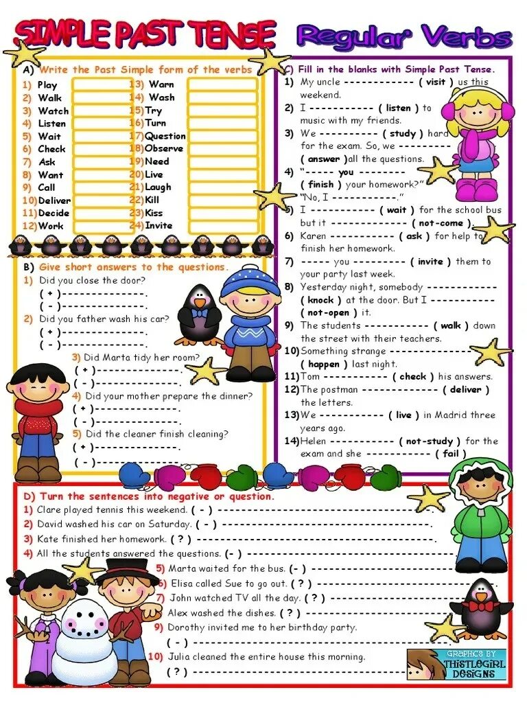 Past simple for Kids Regular verbs. Past simple Regular verbs упражнения. Past simple Regular verbs упражнения 4 класс. Вопросы в past simple упражнения Worksheets. Regular class