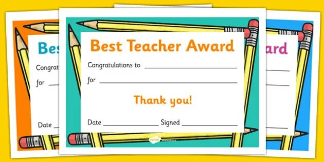 Certificate Awarded best teacher. Teacher Certificate. Teacher Award. AWARDIN papar the best teacher.