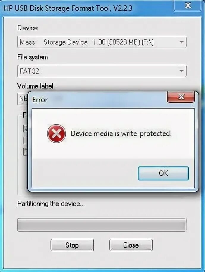 Device is write protected. Usb format tool. usb mass storage device.