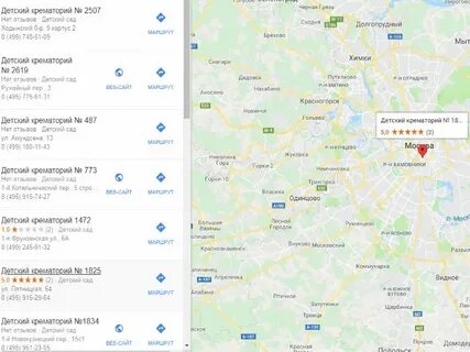 Крематории на карте москвы