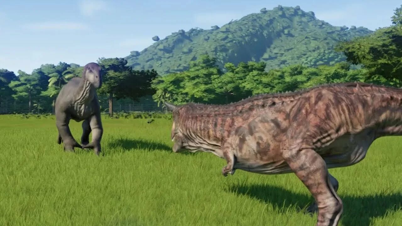 Карнотавр против. Майюнгазавр Jurassic World Evolution. Карнотавр против Майюнгазавр. Metriacanthosaurus Jurassic World Evolution. Игуанодон мир Юрского периода.
