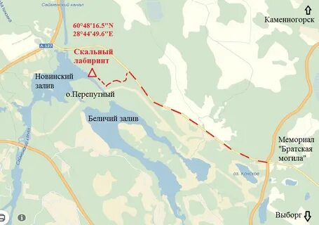 Сайменский канал на карте