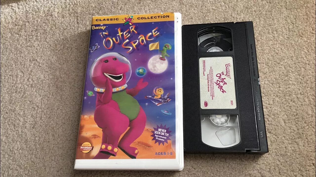 1998 vhs. Космос vhs. караоке для детей 2 1998 vhs. barney vhs opening. barney in outer space.