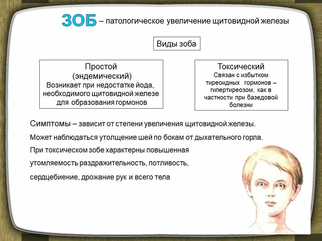 Степени увеличения щитовидной железы по воз. Зоб при недостатке йода.