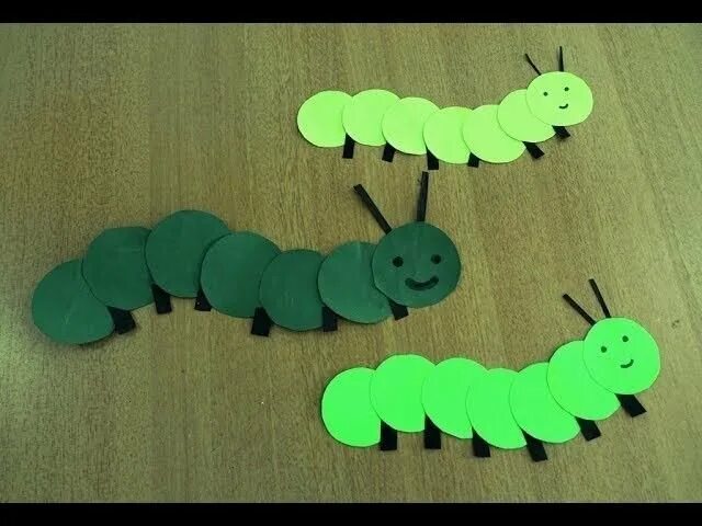 Гусеница из картона. Гусеница из картона