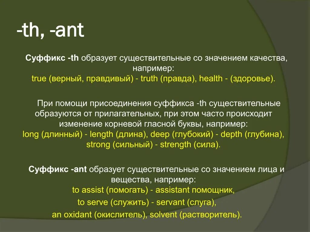 Суффикс изм. Существительные с суффиксом ity в английском языке. Суффиксы er or в английском языке. Суффиксы существительных Ant. Английские слова с суффиксами.