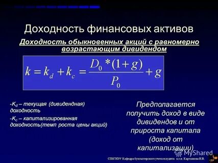 Темп роста дивидендов