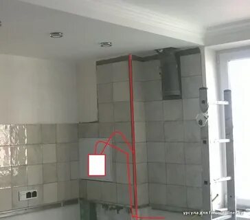 Как обыграть газовую трубу на кухне