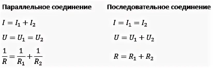 Формула последовательности соединения