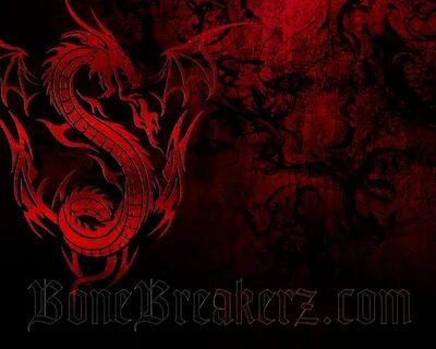 Black dragon red chain