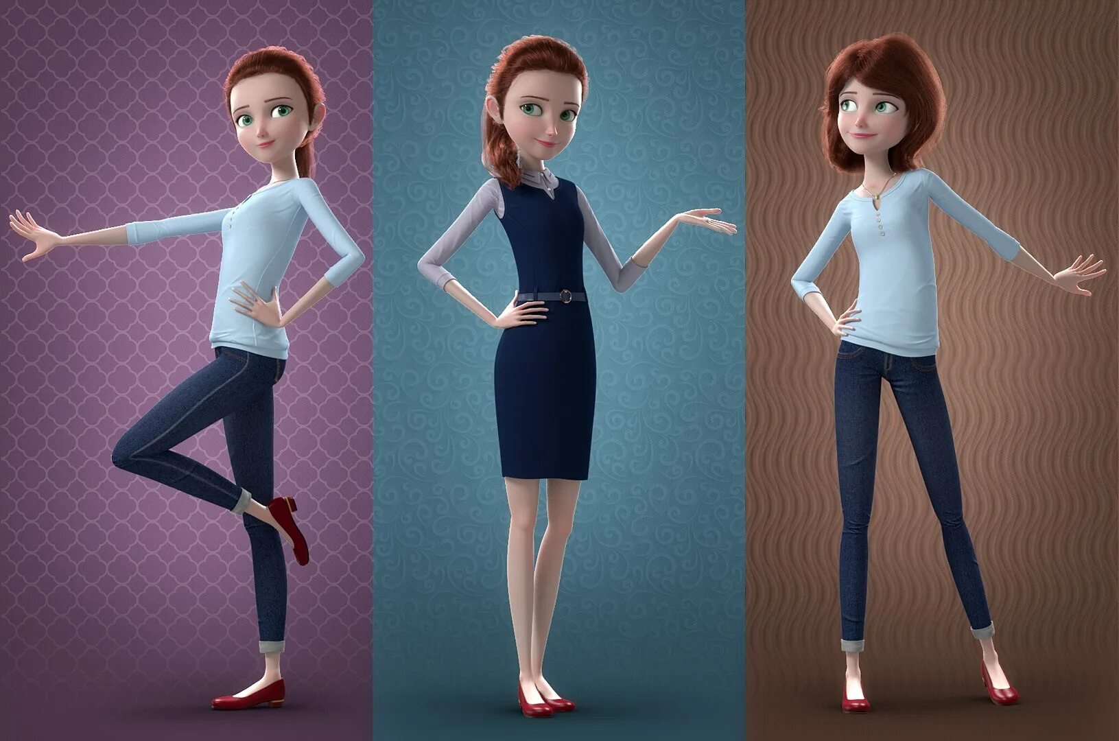 My 3d models. Cartoon family rigged. family 3д модель. 3d model семья. rigged 3d models.