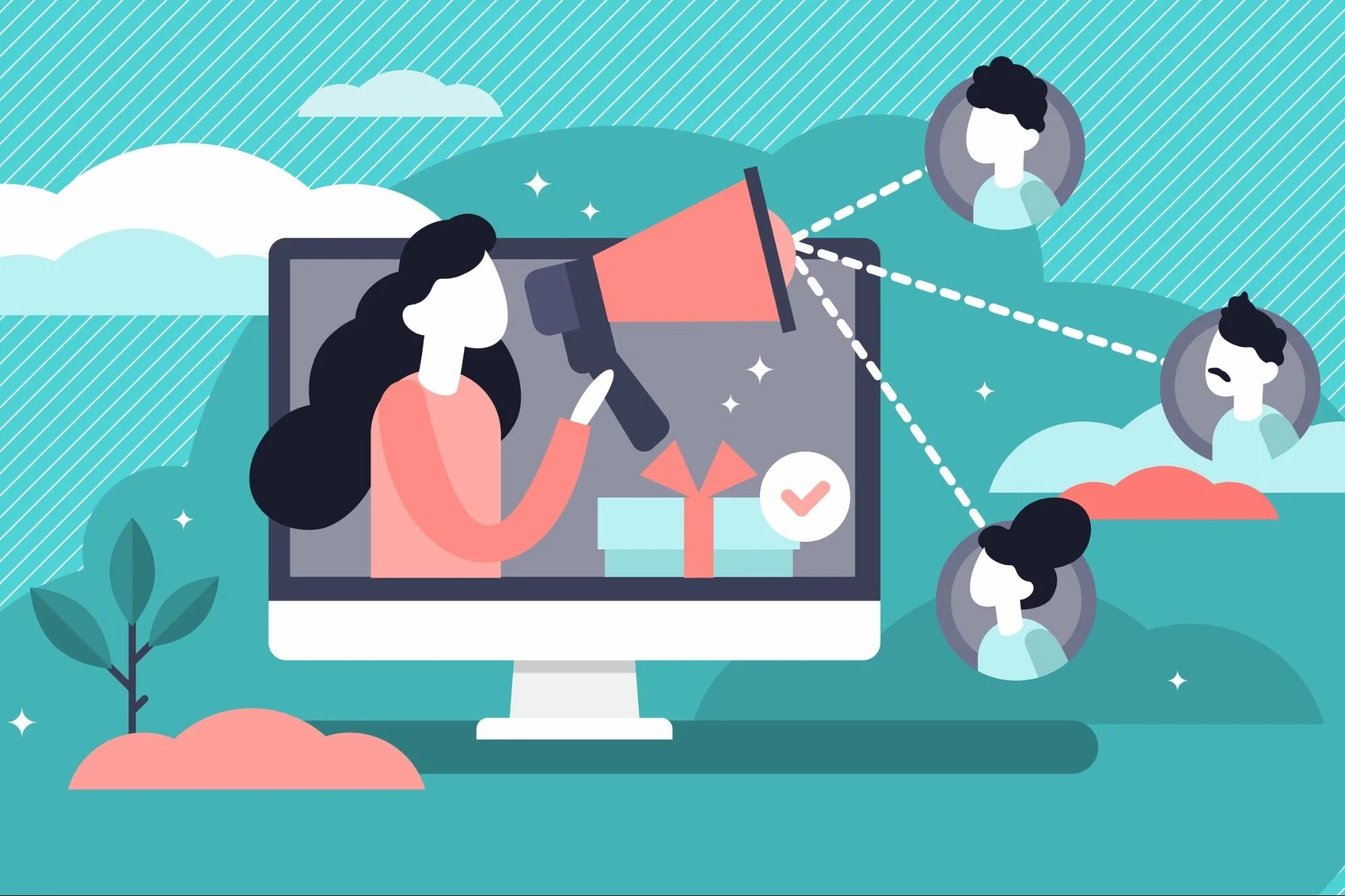 Flat stream. Флэт стиль в иллюстрации. иллюстрация в стиле flat. векторная иллюстрация flat. плоский дизайн иллюстрации.