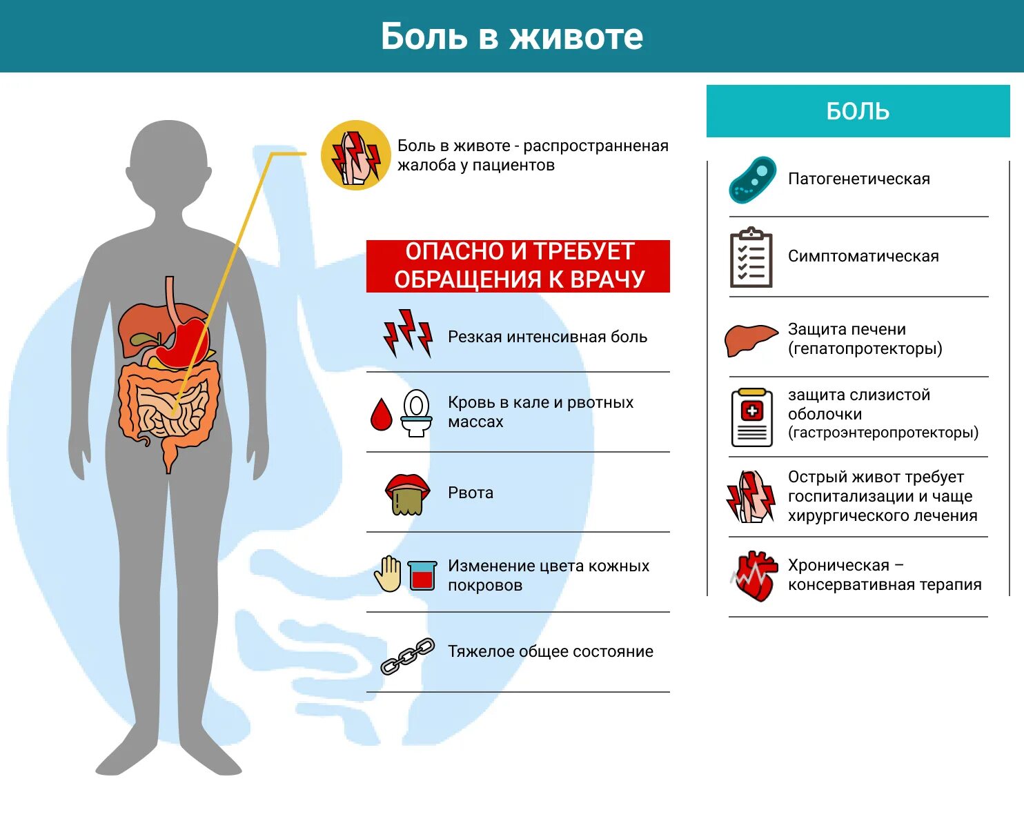 Острая пища боль в животе