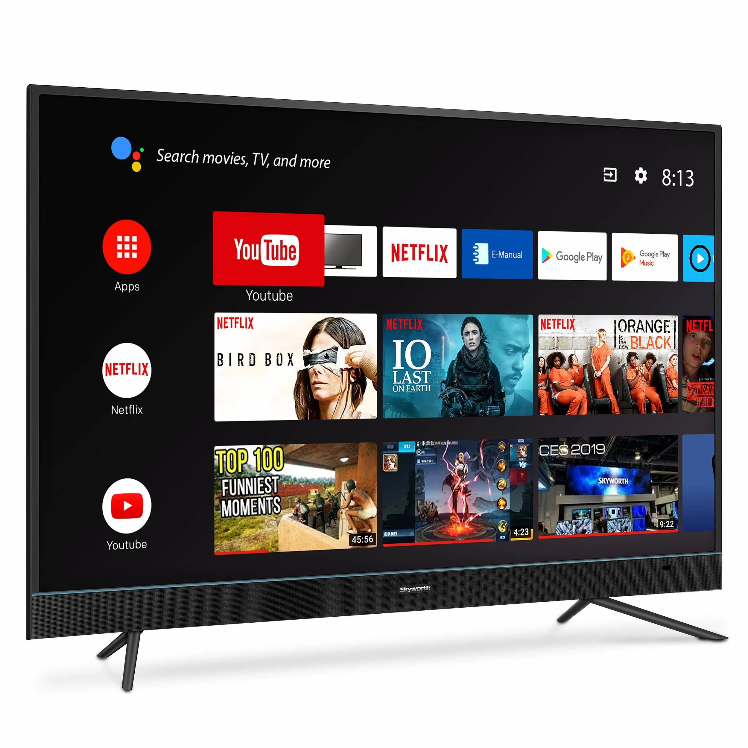 Какой телевизор на андроиде лучше. Телевизор Skyworth 55. Smart телевизор Skyworth Android 4.2. Led Smart TV Android телевизор. Skyworth TV 43".