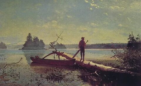 Картина г низкий на лодке вечер