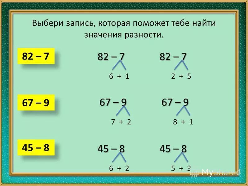 Найти значение разности. Найди значения разностей. Вычислить значение разности. Вычисли значение разностей. Найти значение разностей 2 1 4