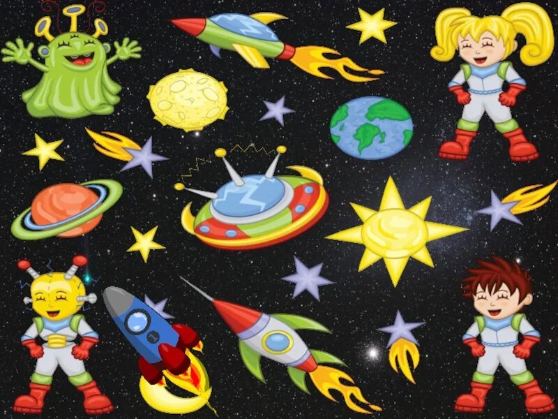 Тема космос. Космос картинки для детей дошкольного возраста. Космическое путешествие для детей. Космические атрибуты.