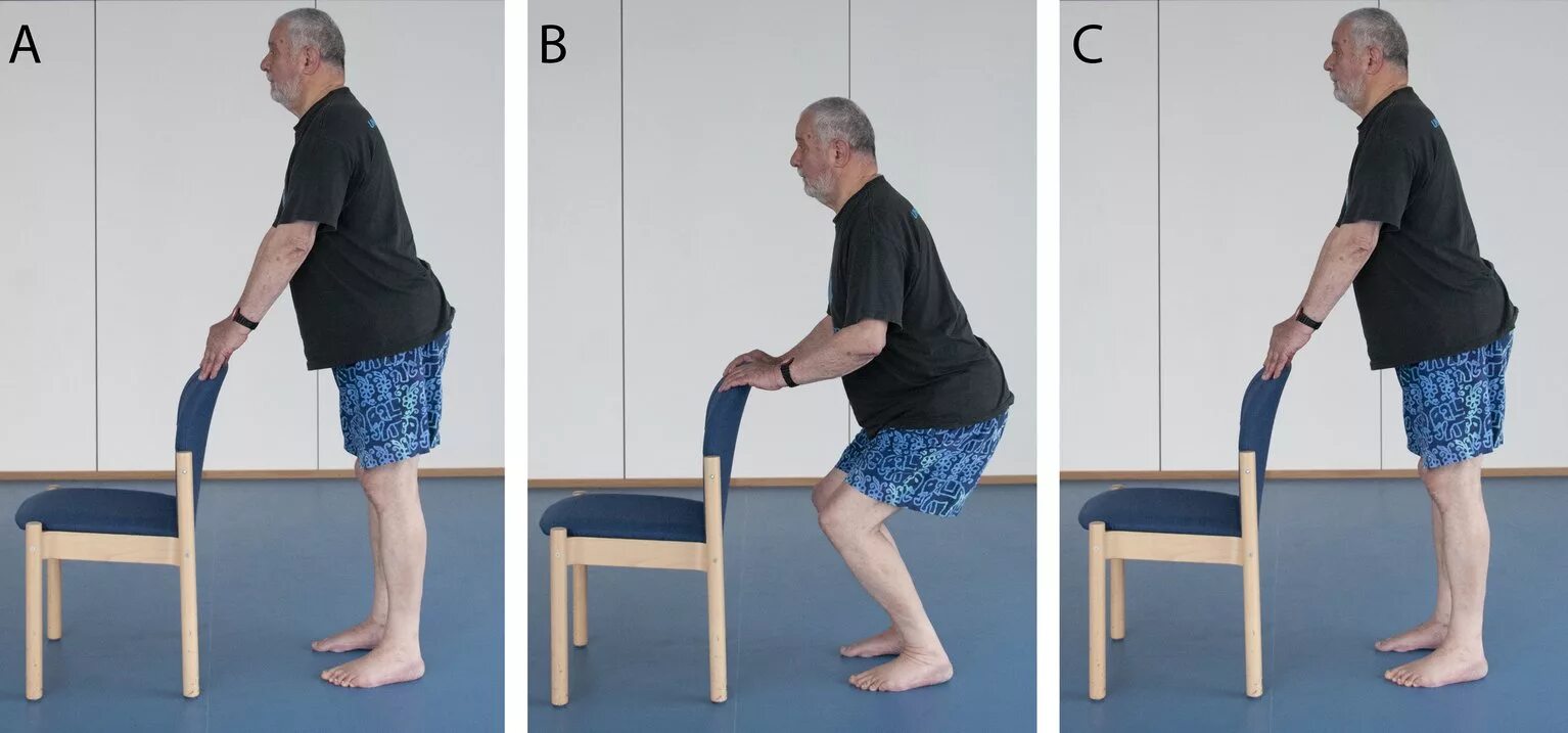 Стул после эндопротезирования. Приседы с опорой на стул. Упражнения на стуле для пожилых. Упражнения для ног для пожилых. Лечебная физкультура для ног для пожилых.