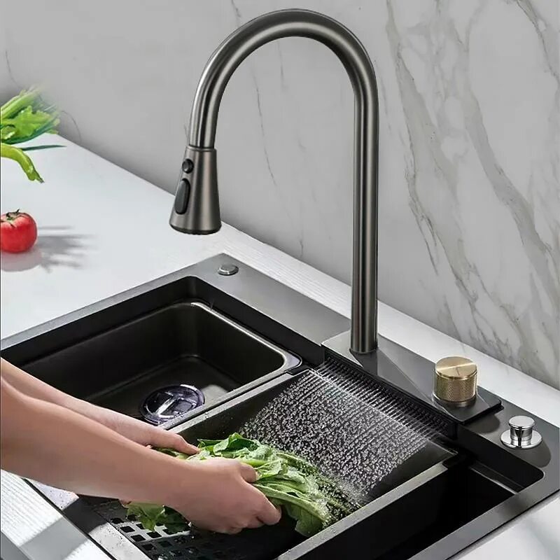 Кухонная раковина Nano Step 304.. Раковина sus304 многофункциональная. Nano Step Kitchen Sink. Кухонная раковина водопад из нержавеющей стали 304.