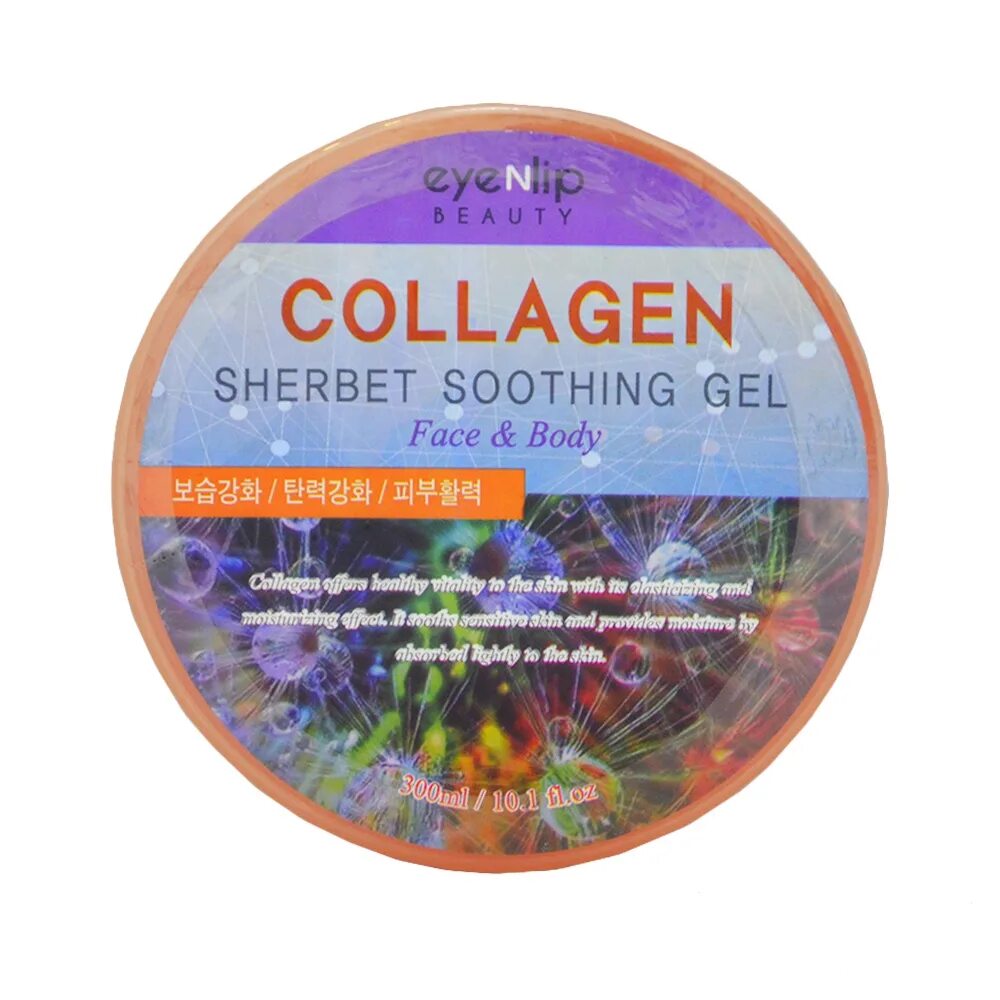 Gel 300. Гель для тела EYENLIP Collagen Sherbet Soothing Gel. EYENLIP Gel гель для тела универсальный успокаивающий Collagen Sherbet Soothing Gel 300ml. Корейский гель EYENLIP для тела 300 мл коллаген. EYENLIP гель для тела увлажняющий.