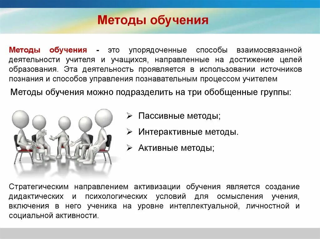 Методики обучения доклад. Активные методы обучения. Цели и задачи методы активного обучения. Пассивные методы обучения. Методики обучения.