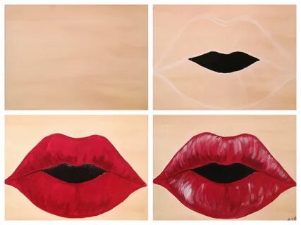 Губы в paint